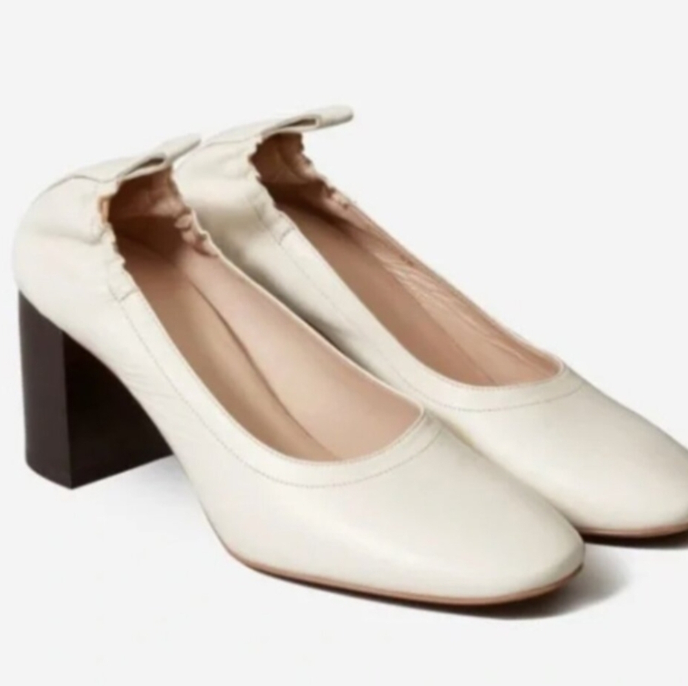 LIKE NEW Everlane White Leather Day High Heels